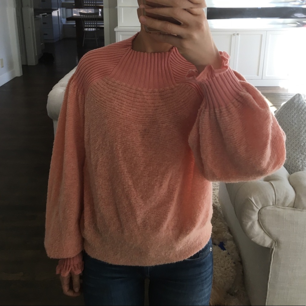 Free People Elderflower light pink Sweater Sz Xs